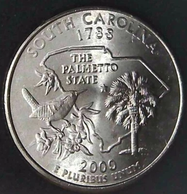 2000-P 25C State Quarter South Carolina BU CN CLAD (I choose) uo - Image 1 of 2
