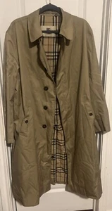 MEN'S VINTAGE BURBERRY TRENCH COAT NOVA CHECK 40R - Picture 1 of 7