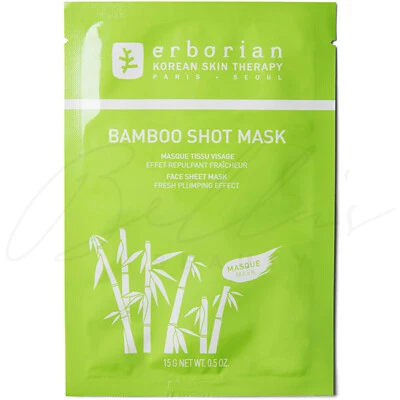 ERBORIAN Bamboo Shot Hydrating & Refreshing Sheet Mask with Plumping Effect 15g - Image 1 of 3