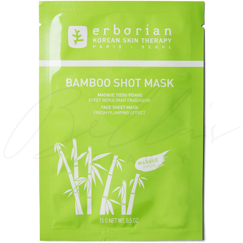 ERBORIAN Bamboo Shot Hydrating & Refreshing Sheet Mask with Plumping Effect 15g - Image 1 of 3