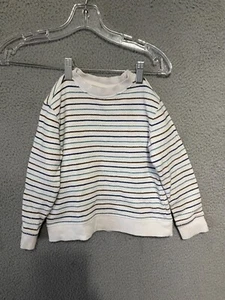 Janie and Jack Boys Size 5 Pullover Knit Sweater Striped White kids - Picture 1 of 5