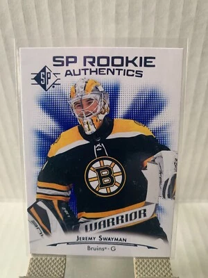 2021-22 Upper Deck SP Rookie Authentics Jeremy Swayman #104 Boston Bruins - Image 1 of 2