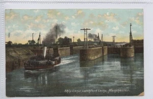 (KLj7067) Ship Canal, Latchford Lock, MANCHESTER c1910 - Picture 1 of 4