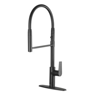Lizetta 1-Hand Pull Down Kitchen Faucet in Matte Black - Picture 1 of 9