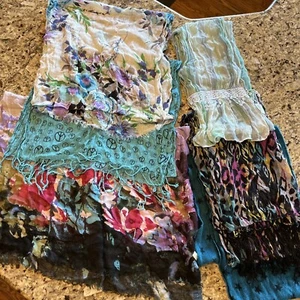LOT OF 6 Scarves Fashion Sheer Scarf Charming Charlie Etc Peace Animal Floral OS - Picture 1 of 24