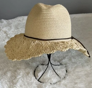 "Sombrero para mujer San Diego Hat Company cuatro botones paja natural ala de 3,5"" 0S" - Imagen 1 de 11