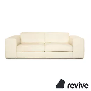 Who's Perfect Avenue Leder Zweisitzer Creme Sofa Couch manuelle Funktion - Bild 1 von 10