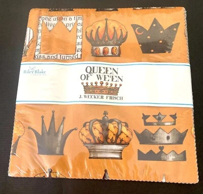 RARO J Despertador Fresco Reina de We'en 10" Apilador 42 10” Cuadrados de Tela Halloween Foto 1 de 3