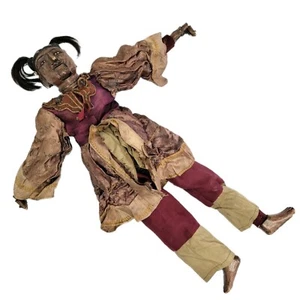 Antike 1930er große burmesische Myanmar Marionette handgefertigte Holzpuppe 31 Zoll - Bild 1 von 13