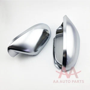 Audi A6 C7 2012-2018 Matt Chrome Sliver Mirror Caps - Picture 1 of 2