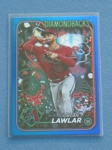 2024 Topps Holiday #H166 Jordan Lawlar rookie card RC Blue Metallic Glitter - Picture 1 of 2