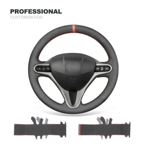 DIY Custom Interior Leather Car Steering Wheel Cover Wrap For Honda Fit 2009-201 - Picture 1 of 12