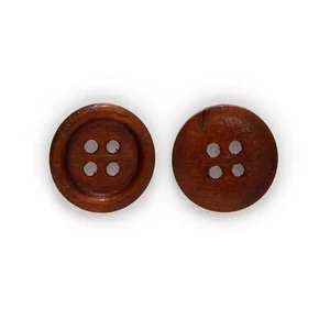 4 Holes Wooden Button Scrapbooking Clothing Sewing Gift Craft Accessory 30/50Pcs - Picture 1 of 18