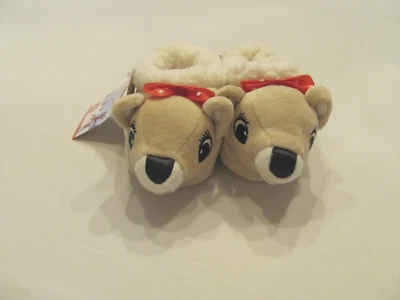 NEW SIZE 12-24 MO. GIRL'S NOVELTY BOOTIES / SLIPPERS - RUDOLPH - CLARICE - Image 1 of 4