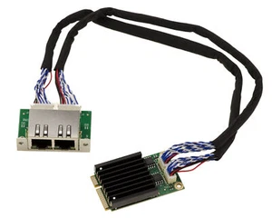 Intel I226 SRKTV MiniPCIE 2x RJ45 Dual LAN 2.5 GIGABIT ETHERNET Netzwerkkarte - Bild 1 von 4