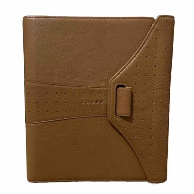 Cartera de agenda de calendario diario de cuero marrón cruzado (SIN BOLÍGRAFO) Foto 1 de 4