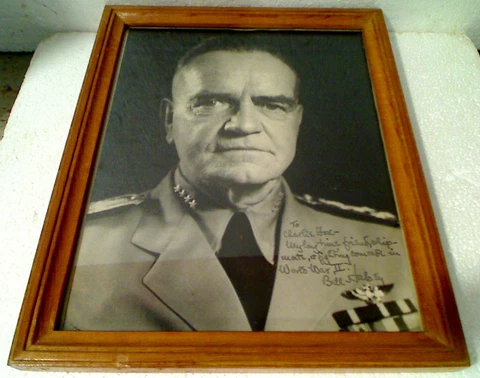 Admiral William "Bull" Halsey Autograph To LCDR Charles W. Fox Signed B&W Photo Cover