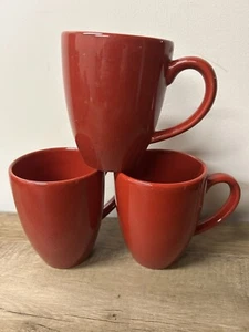 Waechtersbach Germany Red Coffee Cups Mugs - Set Of 3 - Picture 1 of 3