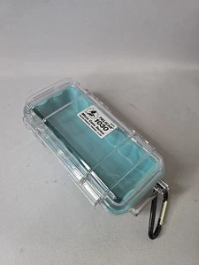 Pelican 1030 Case Micro Series Blue Clear Hard Shell Water Proof Storage - Picture 1 of 7