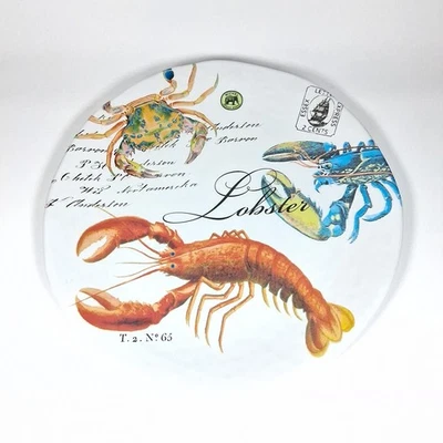 Michel Design Works Lobster Round Melamine Serving Tray 18" - Image 1 of 4
