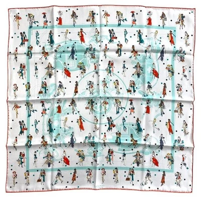 Bufanda de seda Hermès Les Parisiennes Carre 70 multicolor excelente estado - Imagen 1 de 4