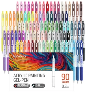 Gel Pens For Coloring, 90 Colors Retractable Colored Pens for Black Paper & W... - Bild 1 von 8