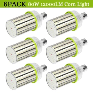 6PACK 300W Equivalent LED Corn Light Bulbs 80W E39 Commercial Parking Lot Lights - Picture 1 of 12