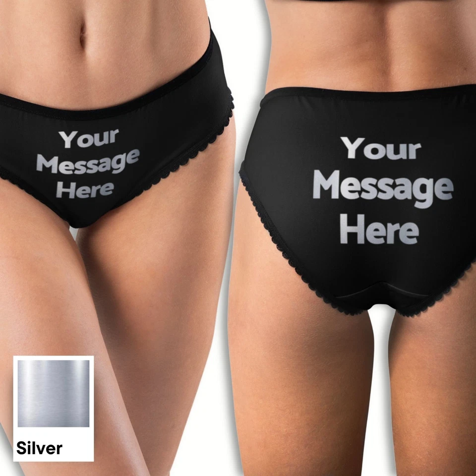 定制女式时髦内裤-个性化内衣-可选字体和颜色 — 第 1/4 张图片
