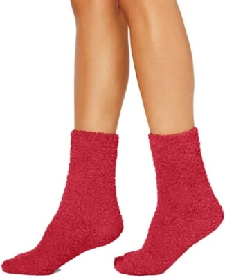 Charter Club Mujer Súper Suave Mantequilla Suave Dormir Crew Calcetines Navidad Rojo Foto 1 de 3