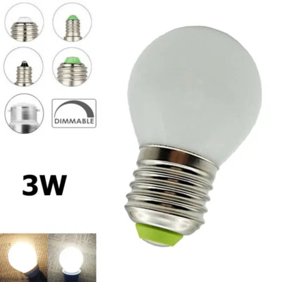 Dimmable 3W Globe Light Bulb LED 220V E27 Warm White Bulbs 360 Angle Lamp - Image 1 of 4