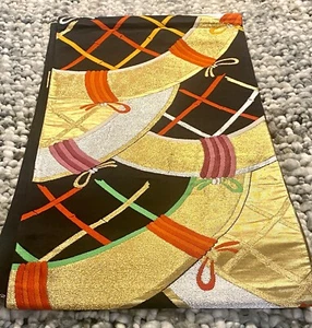 1970s SILK Rokutsu/Fukuru OBI Geisha KIMONO Metallic Thread XL 80 X 12” EUC - Picture 1 of 20