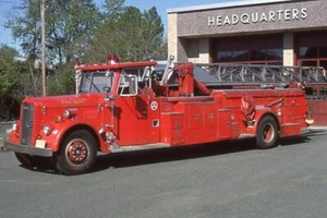West Orange NJ 1955 Ward LaFrance 85' Aerial Ladder - Fire Apparatus Slide - Picture 1 of 1