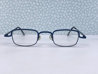 Theo Belgium occhiali da vista donna blu angolari lenti piccole occhiali da lettura medium - Immagine 1 di 4