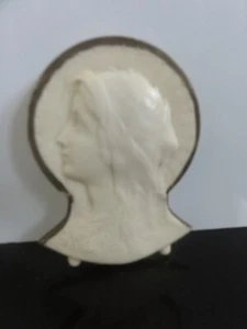 Art Nouveau Superb Celluloid Madonna Large Pendant - Picture 1 of 6
