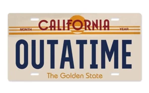 Back to the Future OUTATIME Metal Number Plate (Reproduction) - Free Post - Picture 1 of 4