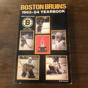 1983-84 Boston Bruins NHL Hockey Media Guide Yearbook Pete Peeters