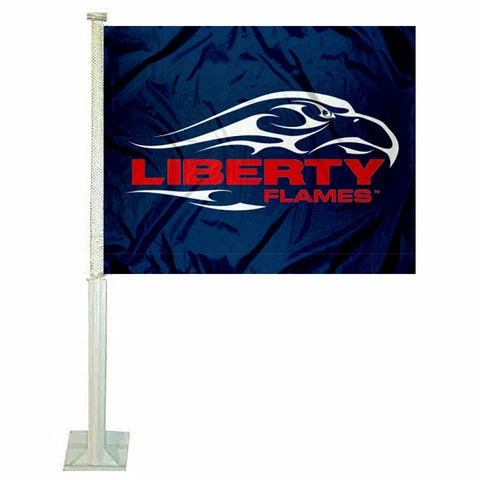 Liberty Flames Car Auto Window Flag Cover