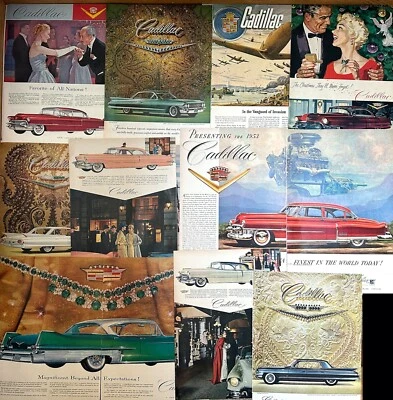 75 CHEVROLET CADILLAC GM CORVETTE PONTIAC magazine ads from the 1950s and 1960s - Image 1 of 4