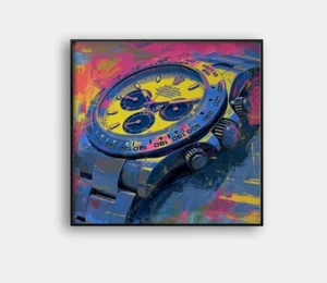 π₯ Rolex Luxury Art "Framed" π GiclΓ©e Print π¨ 24x24β π°οΈ COA π 1/25 βοΈ A45 - Picture 1 of 8