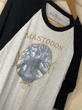 ‘21 Mens Mastodon Baseball T Shirt Sz XL Raglan Band Black Gray Hushed & Grim