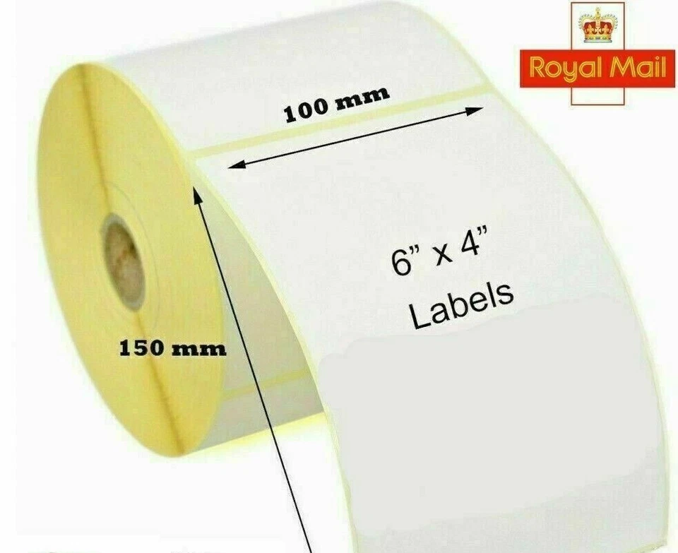 ROYAL MAIL THERMOETIKETTEN flach verpackt (weiße selbstklebende Adressetiketten) ~~~ SOFORTVERKAUF!!!!