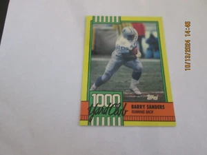 BARRY SANDERS LIONS 1990 TOPPS 1000 YARD CLUB CARD #3 - Picture 1 of 2