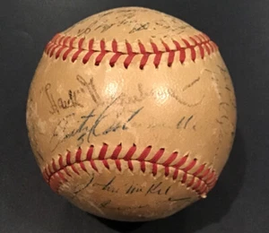 1947 Pittsburgh Pirates Team Signed Baseball, HANK GREENBERG, RALPH KINER PSADNA - Picture 1 of 6
