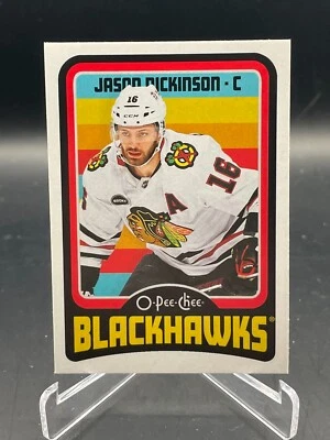 2024-25 O-Pee-Chee OPC Jason Dickinson Retro #76 Chicago Blackhawks READ! - Image 1 of 4