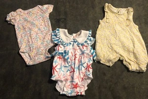Girls Lot Of (3) One Piece Outfits Size 3-6 Month Lot# 1403 - Picture 1 of 15