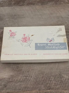 Vintage Regent Sheffield Steak Knife Set - "Forever Sharp" - Picture 1 of 5