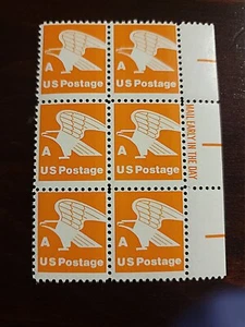US Stamps Scott 1735 15c 1978 A-rate Eagle block of 6 M/NH Post office fresh - Picture 1 of 5