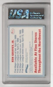 1989 Pacific Baseball Trading Card Rookie Candy Bar Blue Ken Griffey Jr 9 Mint - Bild 1 von 2