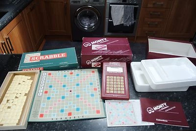 Vintage 1950s Scrabble Set & MONTY Plays Scrabble Computer Component - Image 1 of 4