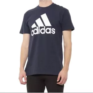 ADIDAS Logo Mountain T-Shirt - Short Sleeve (For Men), Navy, Large - Picture 1 of 1
